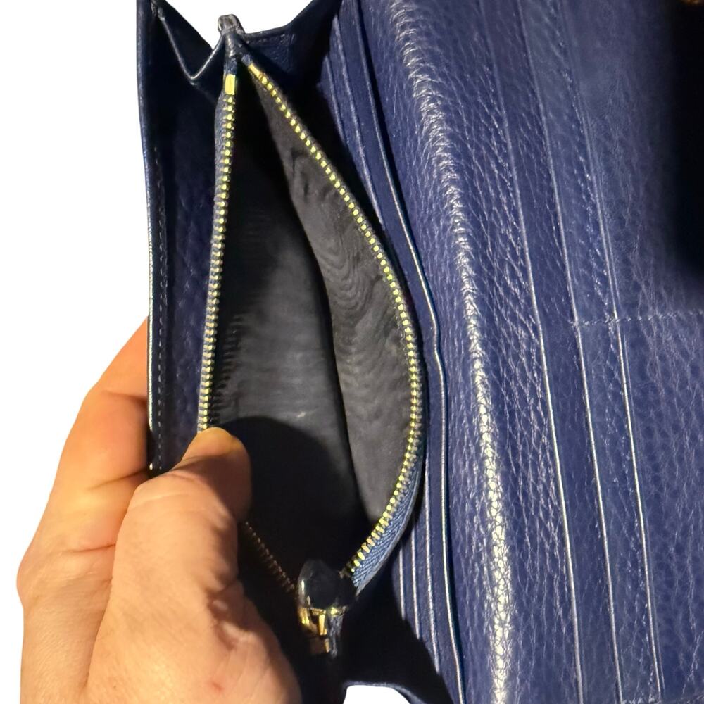 Prada Vitello Grain Leather Wallet on Chain / Clutch – Navy Blue - Picture 9 of 12